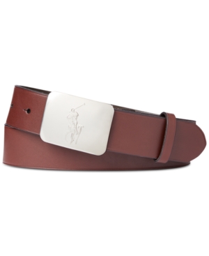 Polo Ralph Lauren Men's Pony-Plaque Leather Belt
