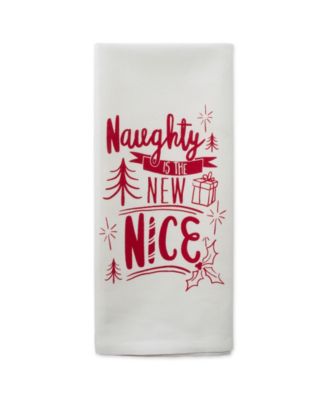 Assorted Naughty Nice Holiday Printed Dishtowel Set