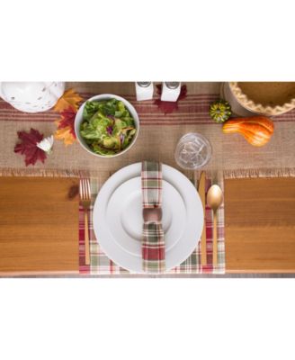 Give Thanks Plaid Napkin, Set of 6