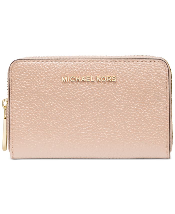 Michael Michael Kors Jet Set Small Zip Around Card Case, Leather
