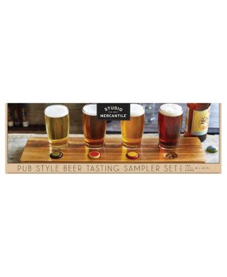 Studio Mercantile - Beer Tasting Flight Set Wood 5pc