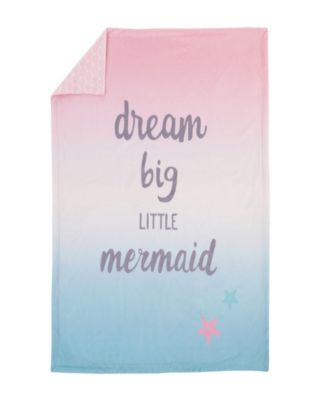 NoJo - Sugar Reef Mermaid Super Soft Ombre Baby Blanket, Dream Big Little Mermaid