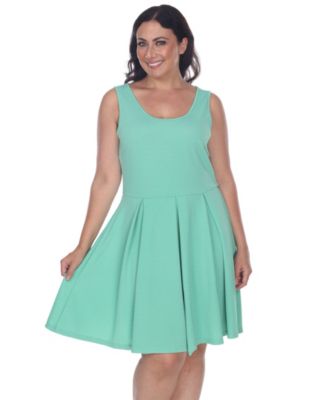 macy's all white plus size dresses