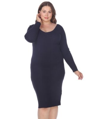 white mark sweater dress