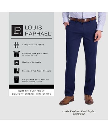 Louis Raphael Comfort Stretch Stria Slim Fit Flat Front Dress Pant