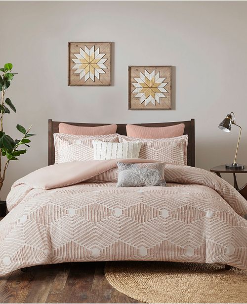 Ink Ivy Ellipse King California King 3 Piece Cotton Jacquard