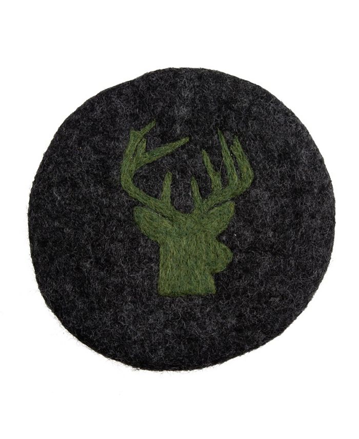 Thirstystone CLOSEOUT! Round Felt Deer Head Trivet Macy's