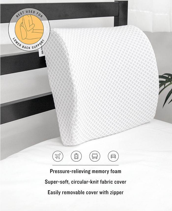 SensorPEDIC On-The-Go Gel-Infused Memory Foam Lumbar Back Support Pillow -  Macy's