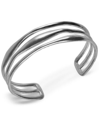 Lucky Brand - Silver-Tone Triple-Row Cuff Bracelet