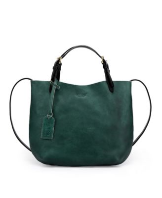 Women's Genuine Leather Dip Dye Tote