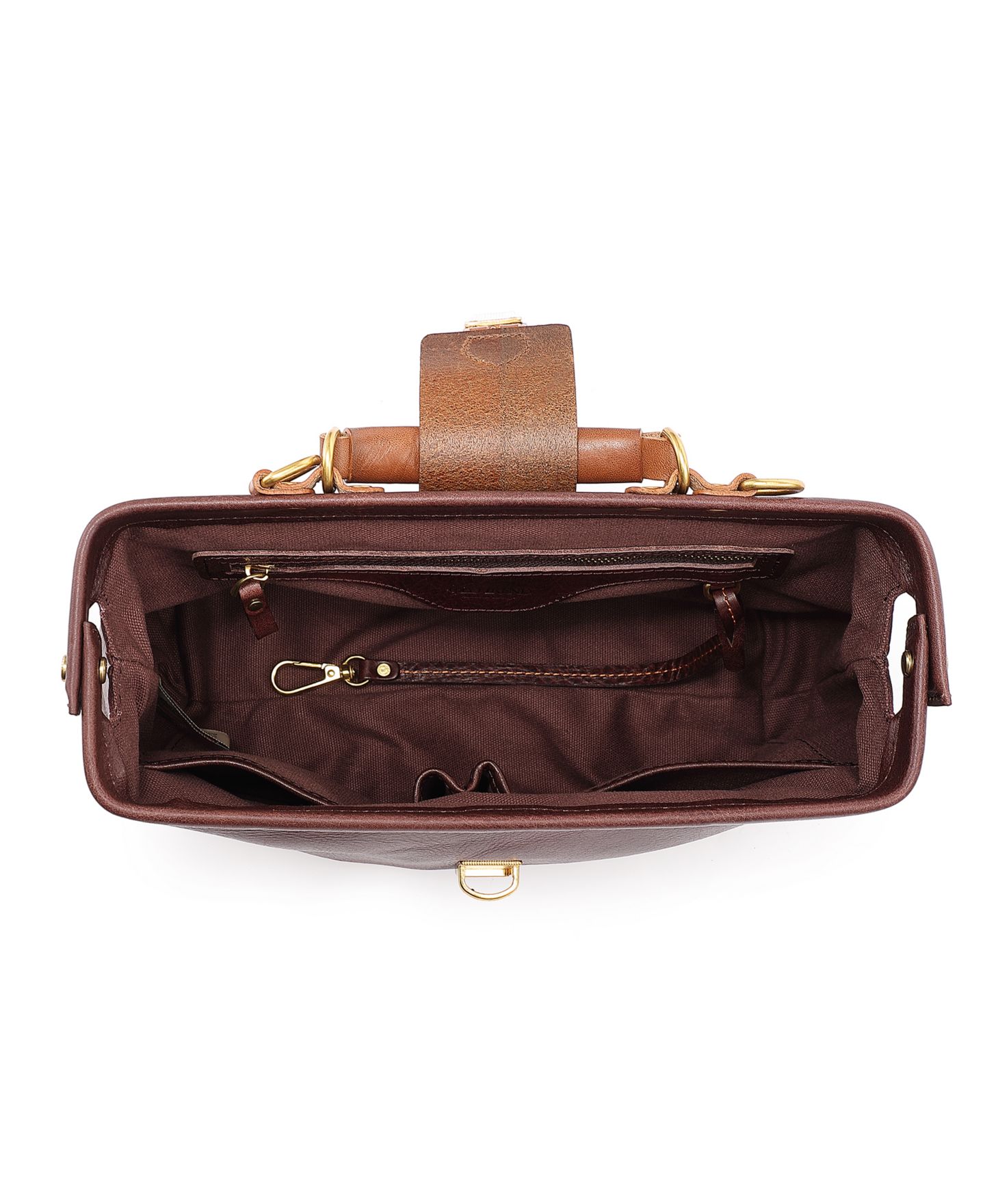 Женская сумка OLD TREND Doctor Small Leather Crossbody Satchel, цвет: Коричневый — фото 3
