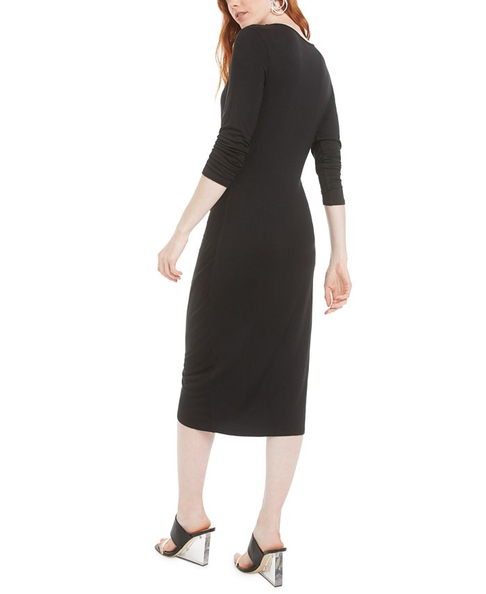 Bar III Notched Neck Bodycon Dress