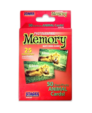 Stages Learning Materials Picture Memory Card Game, Animals