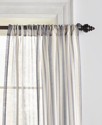 Elrene Hampton Stripe Sheer Window Curtain - Macy's