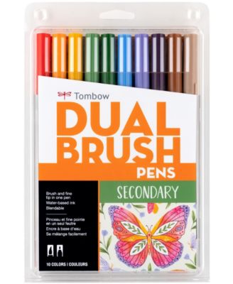 Tombow Dual Brush Pen Art Markers, Secondary, 10-Pack
