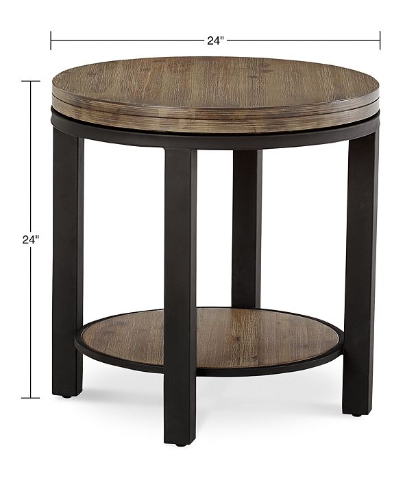 Furniture Canyon Round End Table, Created for Macy's & Reviews