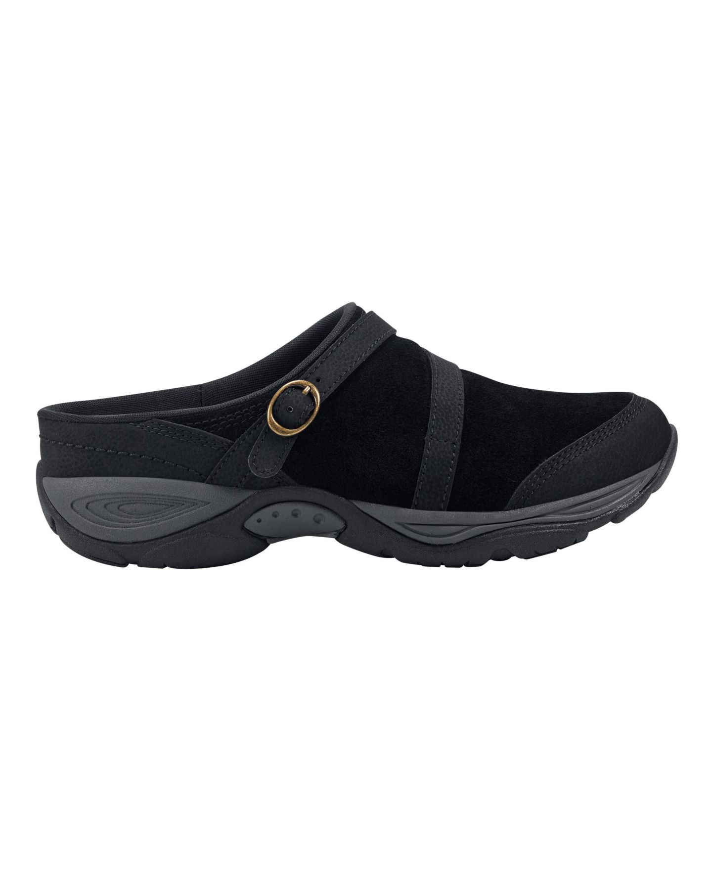 Женские сабо Easy Spirit Equinox Slip-On Mules, цвет: Чёрный замшевый — фото 2