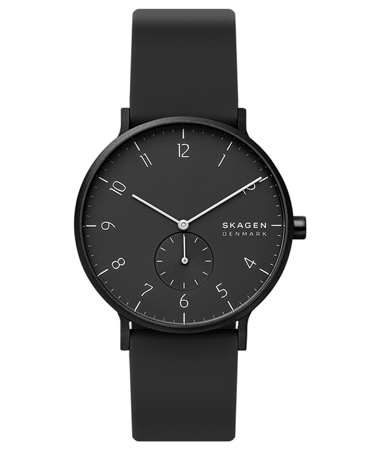 Aaren Kulor Aluminum Silicone Strap Watch 41mm Created for Macy's - Black