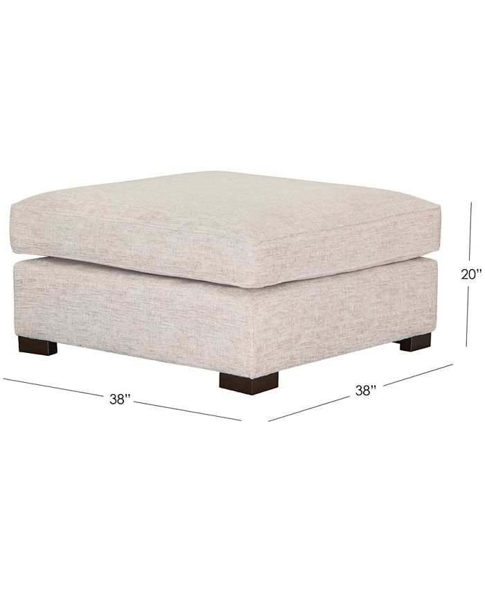 Furniture CLOSEOUT! Juliam 38" Fabric Bumper Ottoman, Created for Macy