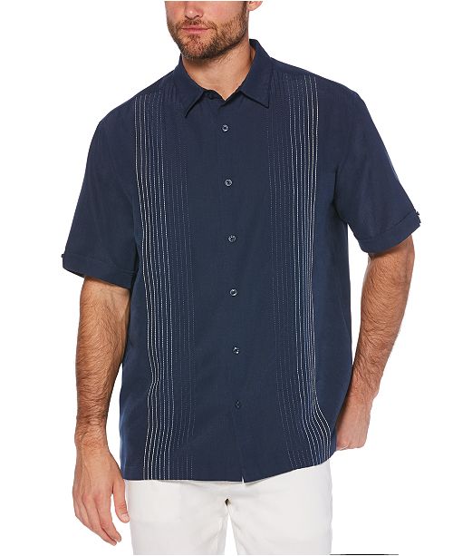 Cubavera Men's Big & Tall Textured Stripe Shirt & Reviews - Casual ...