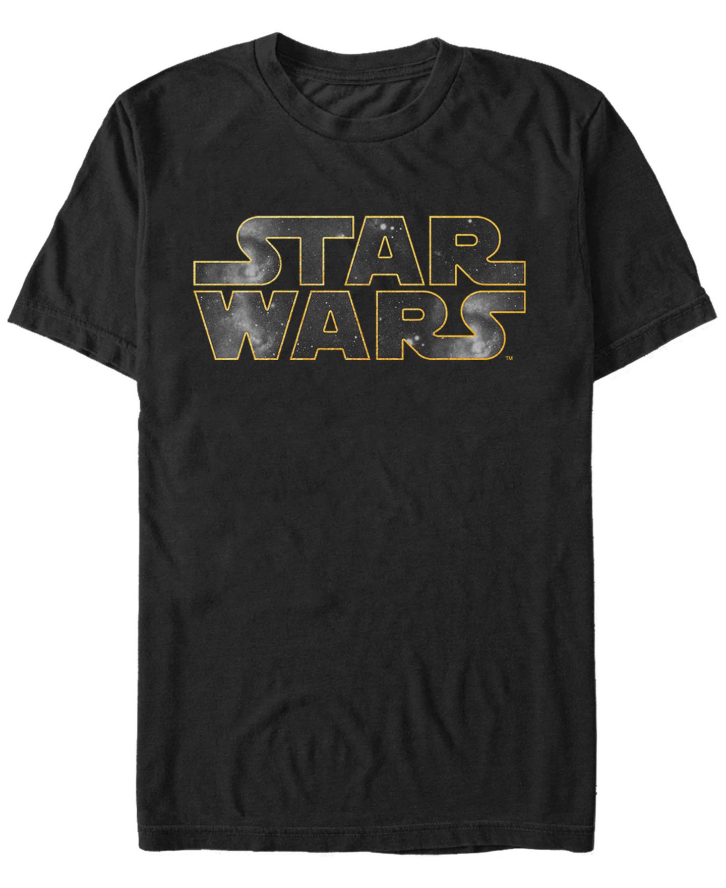 Мужская футболка Fifth Sun Star Wars Galaxy Background Logo Short Sleeve, цвет: Чёрный — фото 1