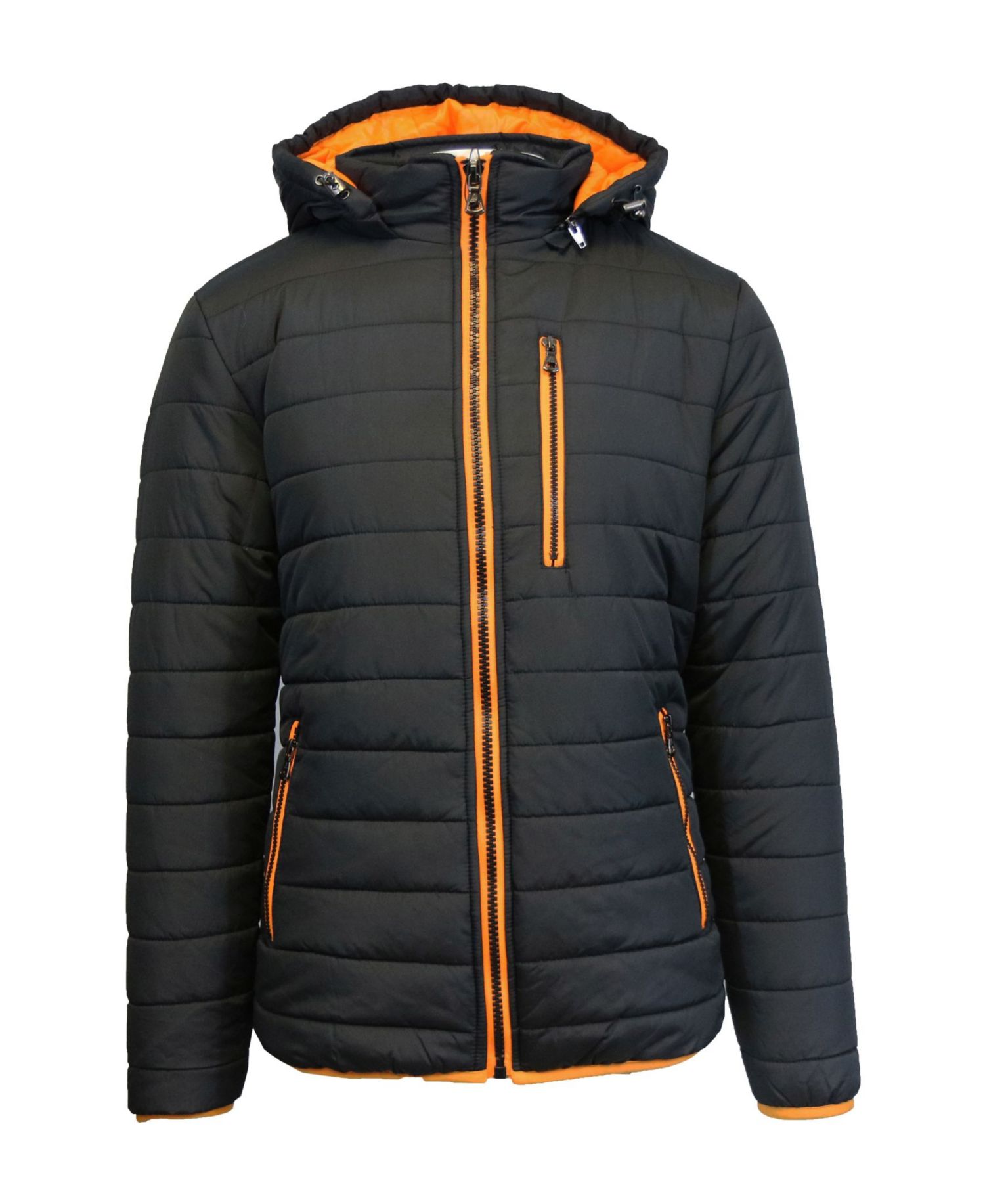 Spire By Galaxy Men's Puffer Bubble Jacket with Contrast Trim