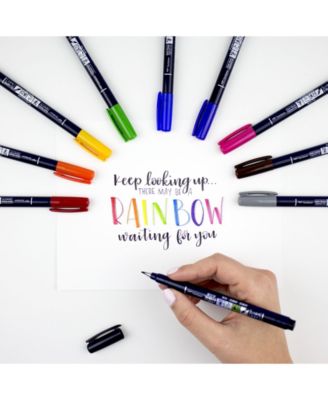 Tombow Fudenosuke Color Brush Pen Set, 10-Pack