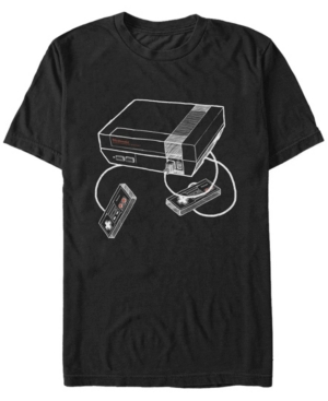 Nintendo Men's Classic Nes Console Sketch Outline Short Sleeve T-Shirt