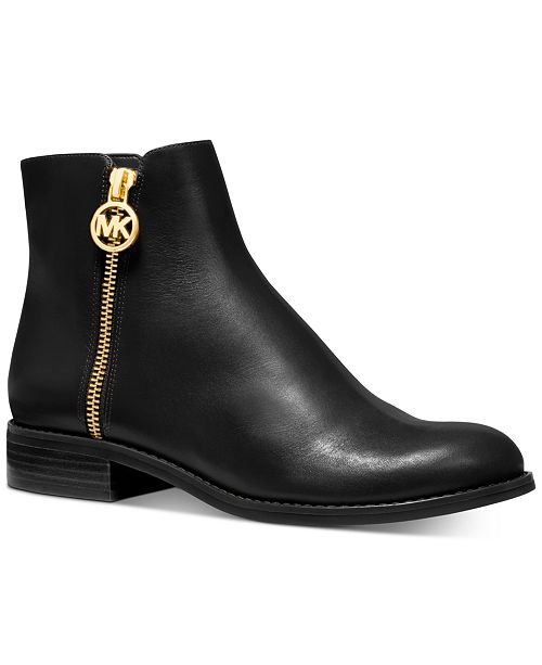 Michael Kors Leather Lainey Flat Booties Reviews Flats Shoes Macy S