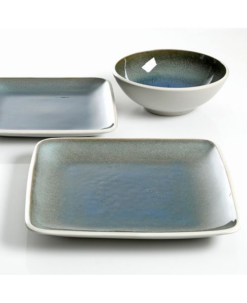 Gibson Elite Namastay Blue 12Pc. Dinnerware Set, Service for 4