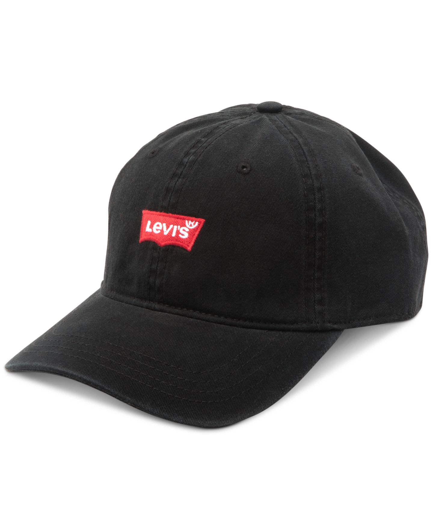 Мужской головной убор Levi's Large Batwing Baseball Adjustable Strap Hat, цвет: Чёрный — фото 1
