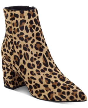 Marc Fisher Retire Booties Women's Shoes In Camel Leopard