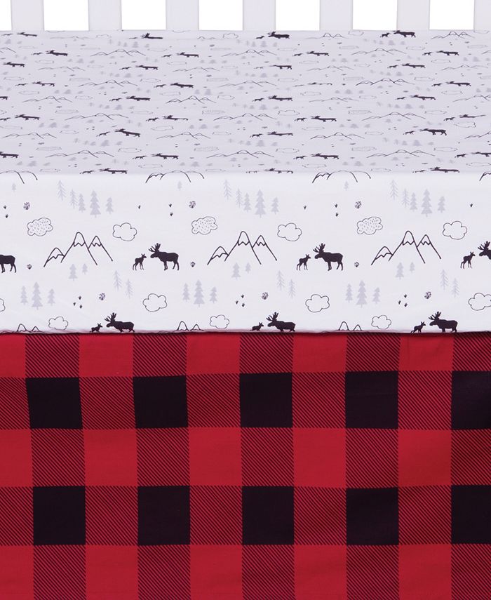 Trend Lab - Lumberjack Moose 3 Piece Crib Bedding Set