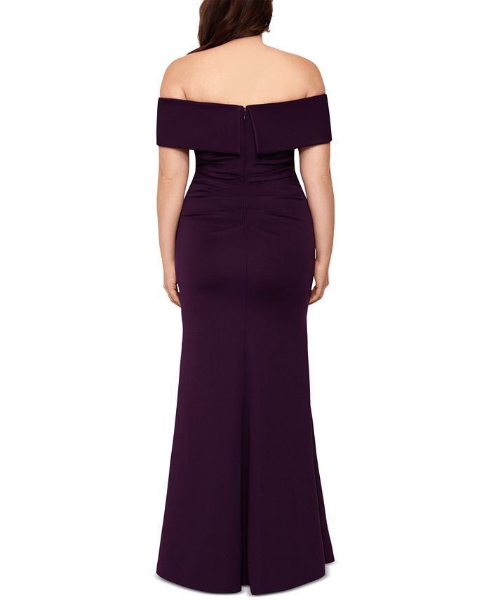 xscape off shoulder gown