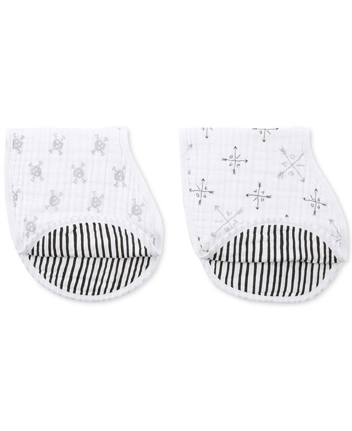 aden by aden + anais Baby Girls 2Pack Lovestruck Printed Cotton Burpy