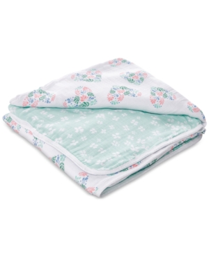 image of aden by aden + anais Baby & Toddler Girls Floral Heart Printed Cotton Blanket
