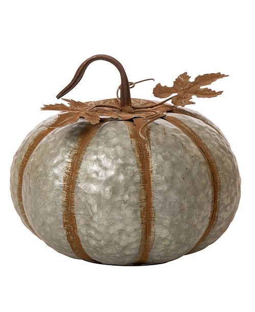 Glitzhome Galvanized Metal Pumpkin Decor Reviews Macy S
