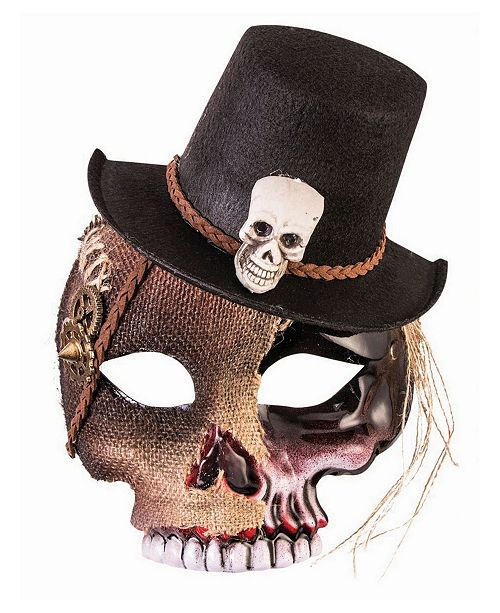 Buyseasons Men S Voodoo Skull Mask With Hat Reviews All