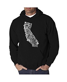 Men's Word Art Hooded Sweatshirt - California State