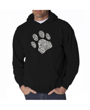 La Pop Art Men's Word Art Hooded Sweatshirt - Dog Paw