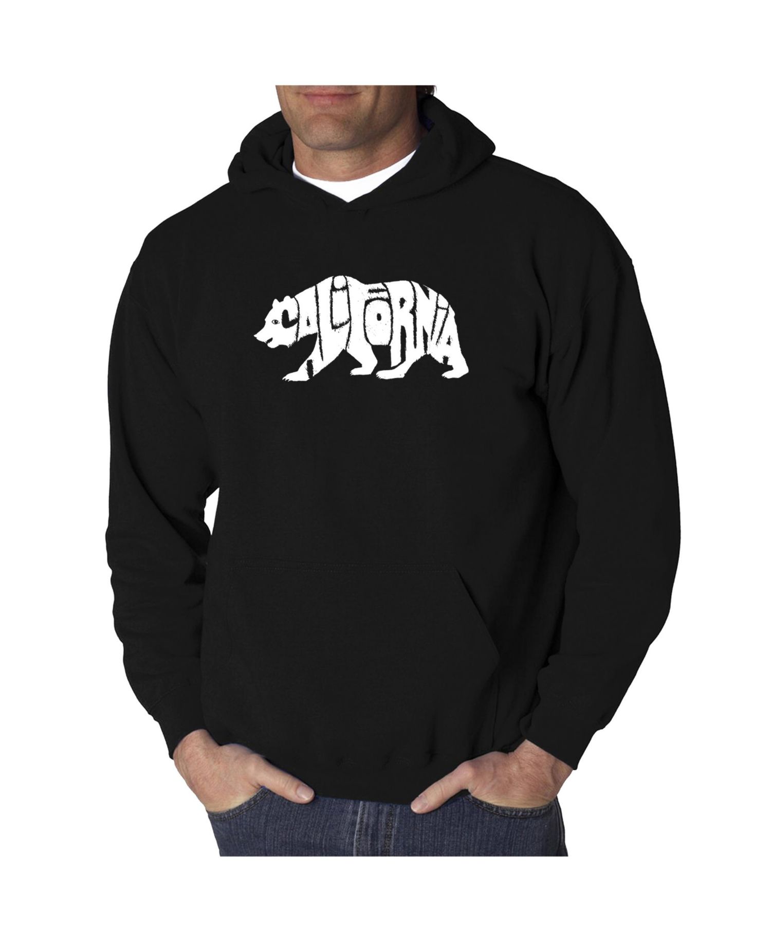 Men's Word Art Hooded Sweatshirt - California Bear