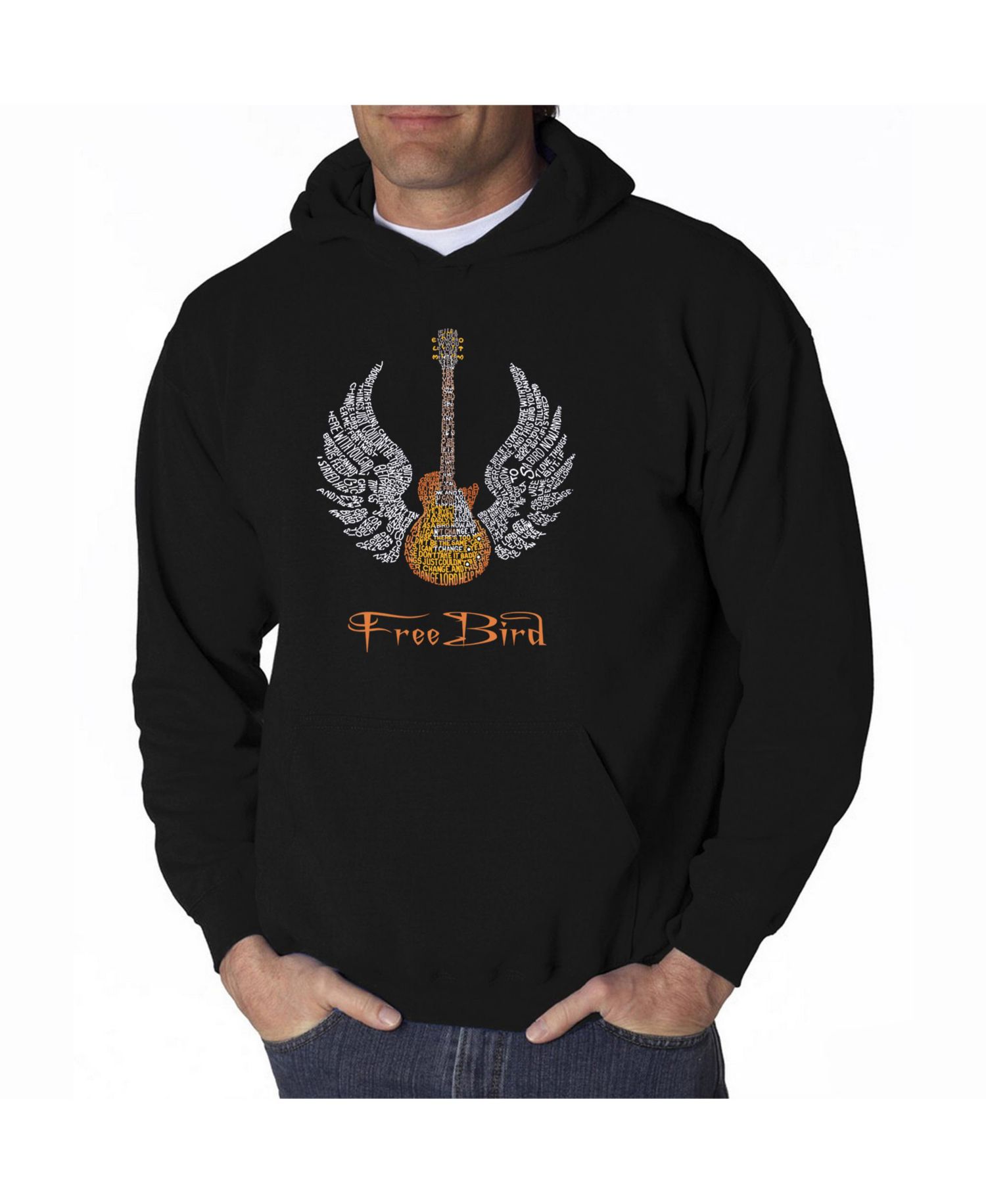 Men's Word Art Hoodie - Lyrics To Freebird