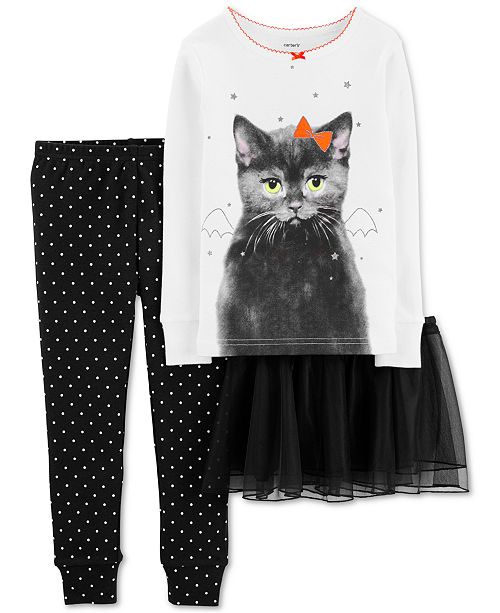 Carter S Toddler Girls 3 Pc Cat Tutu Pajama Set Reviews Pajamas