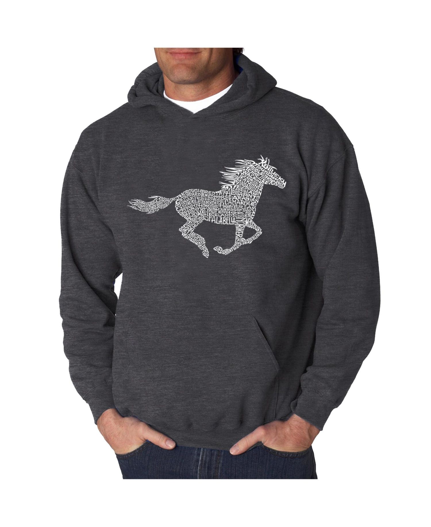 Men's Word Art Hoodie - Mustang