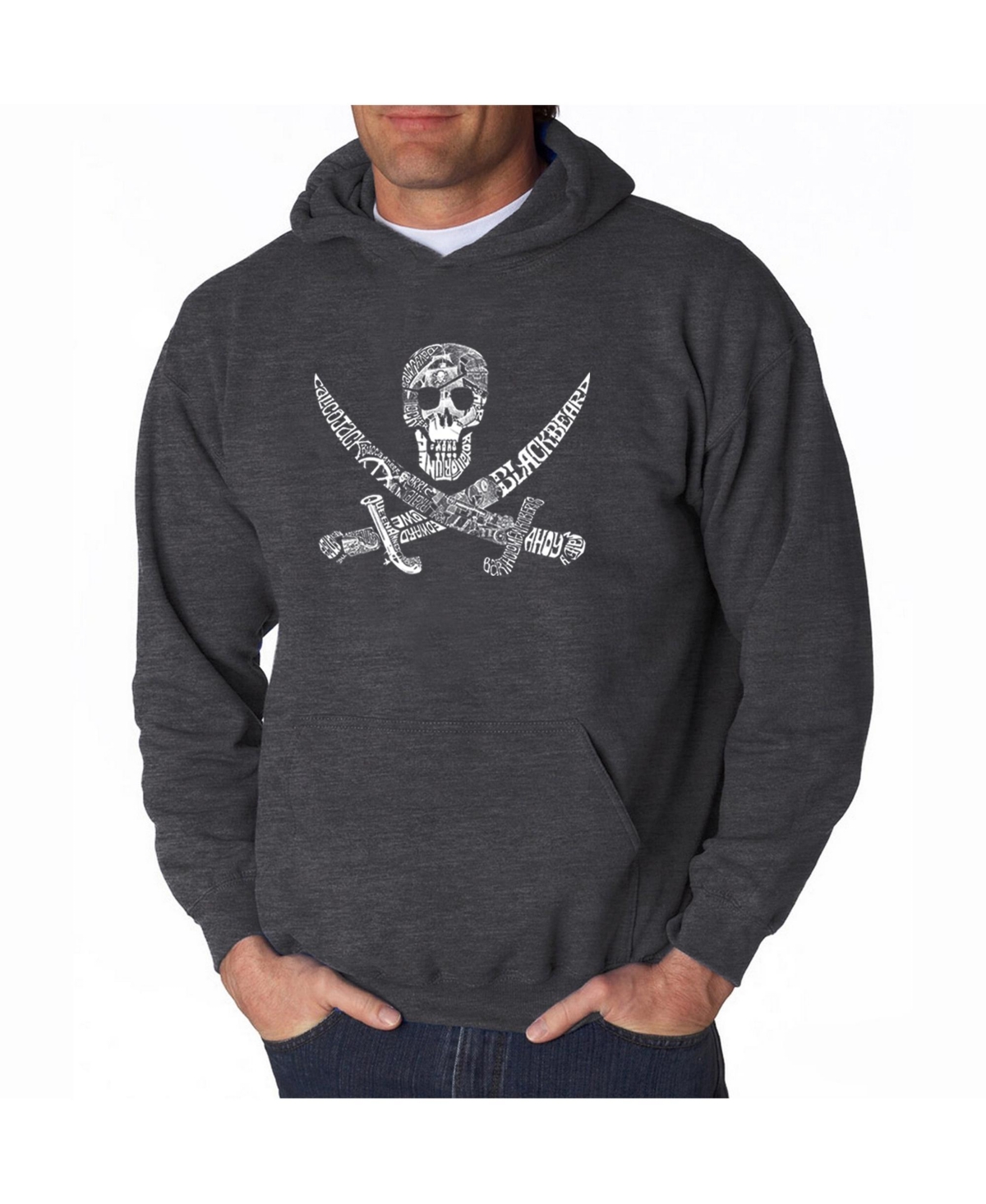 Men's Word Art Hoodie - Pirate - Dark Gray