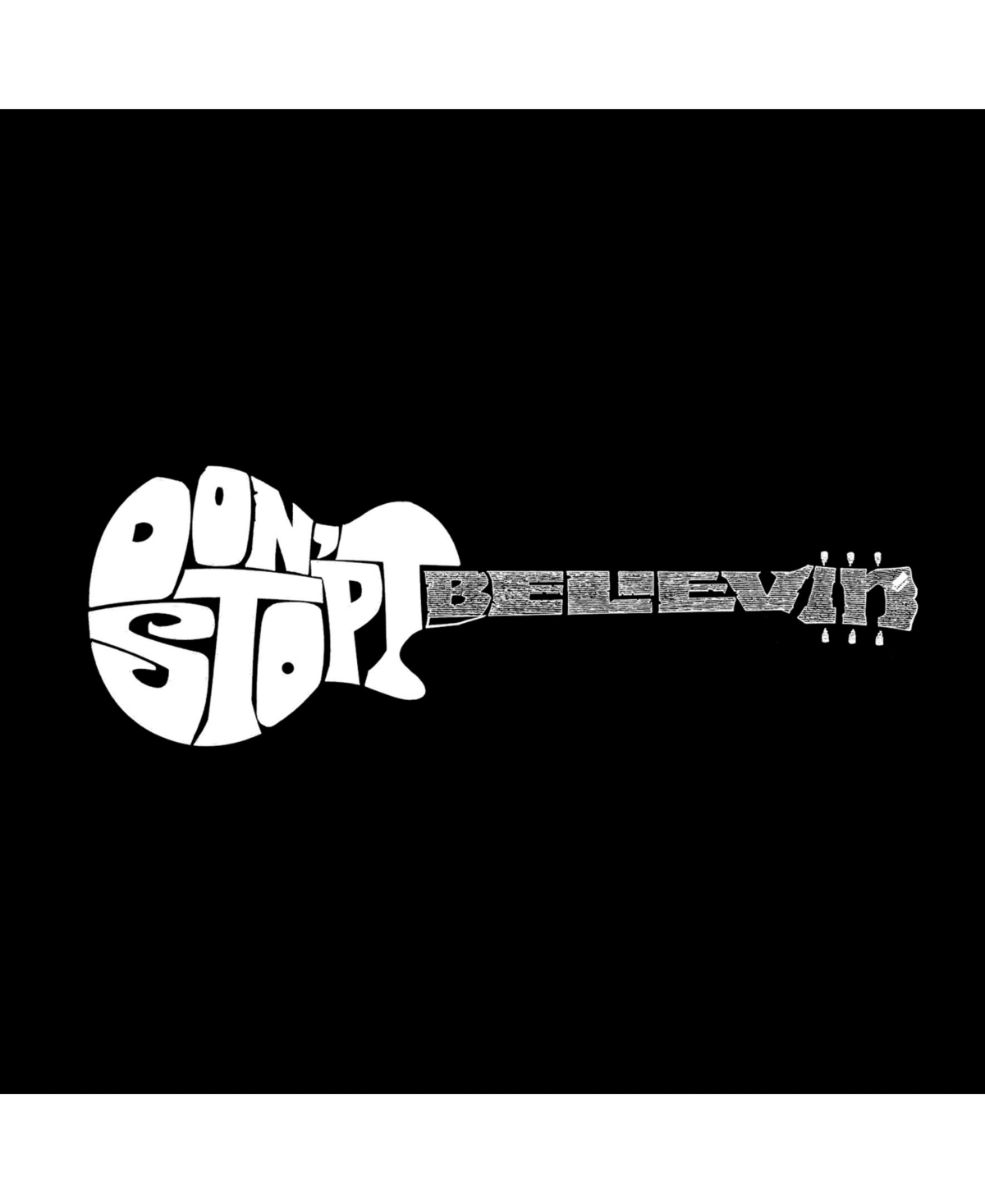 La Pop Art Men's Word Art Hooded Sweatshirt - Don't Stop Believin