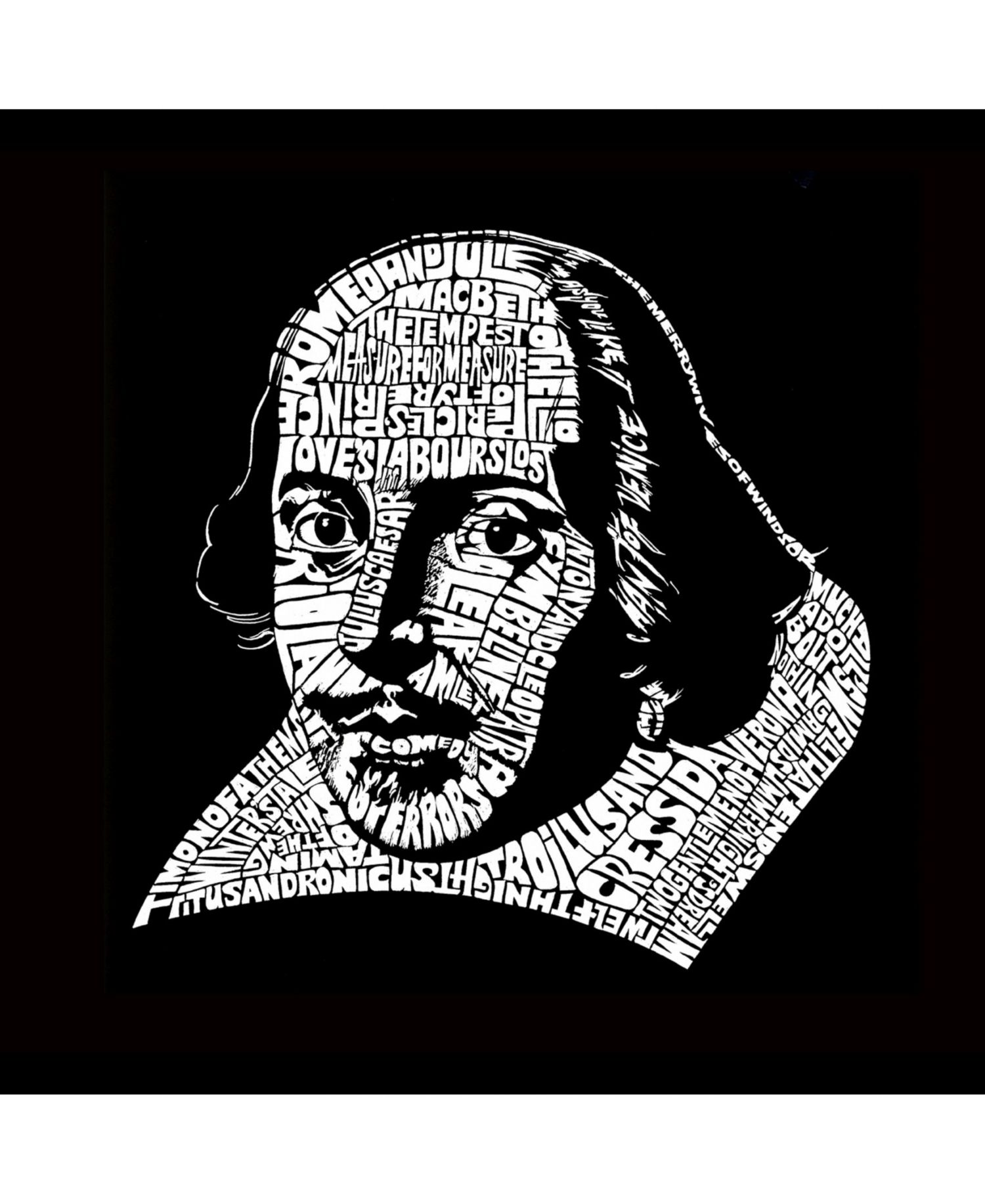 Men's Word Art Hooded Sweatshirt - Shakespeare