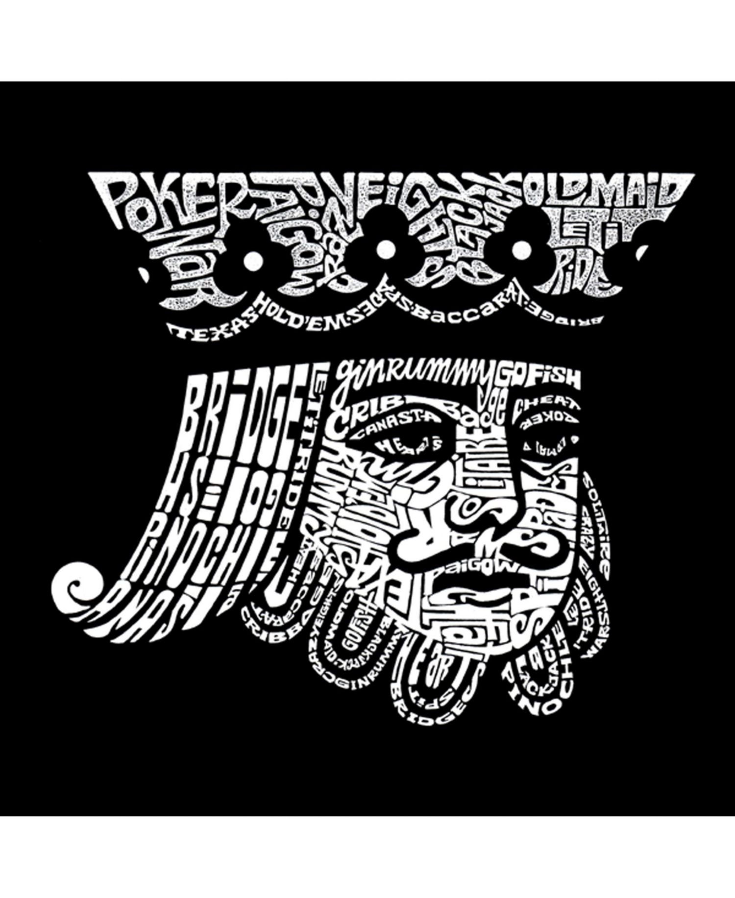 Men's Word Art Hooded Sweatshirt - King of Spades