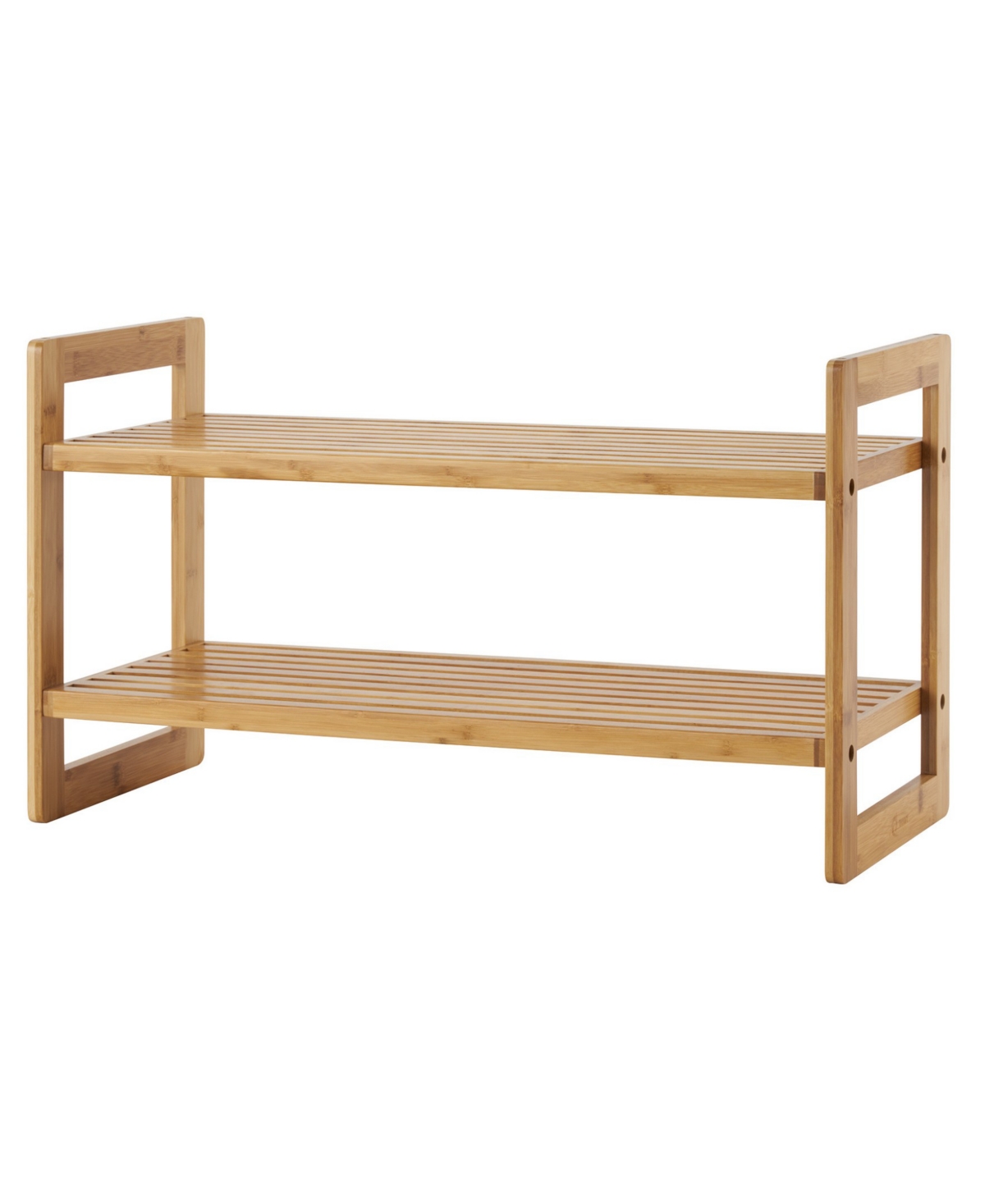 Bamboo Shoe Rack, Pack of 2 - Brown