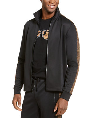 Michael Kors Men's Leopard Trim Track Jacket, Created for Macy's ...